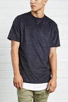 21 Men Men's  Thread Workshop Faux Suede Tee