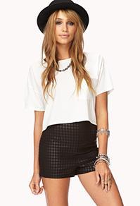 Forever21 High-waisted Checkered Shorts