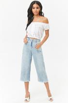 Forever21 Noisy May Cropped Wide-leg Jeans