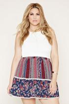 Forever21 Plus Women's  Plus Size Floral Crochet Skirt