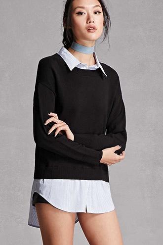 Forever21 Mixed Media Sweater