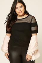 Forever21 Plus Size Mesh Panel Top