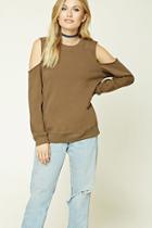 Forever21 Contemporary Raw-cut Sweatshirt