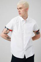 Forever21 Cuffed-sleeve Fitted Shirt