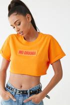 Forever21 No Drama Graphic Crop Top