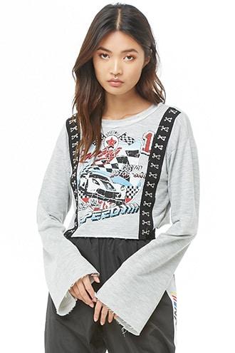 Forever21 Speedway Racing Graphic Sweatshirt