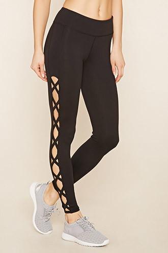Forever21 Women's  Active Crisscross-side Leggings