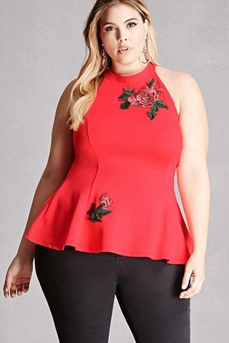 Forever21 Plus Size Floral Halter Top