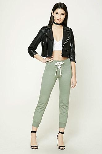 Forever21 Lace-up Sweatpants