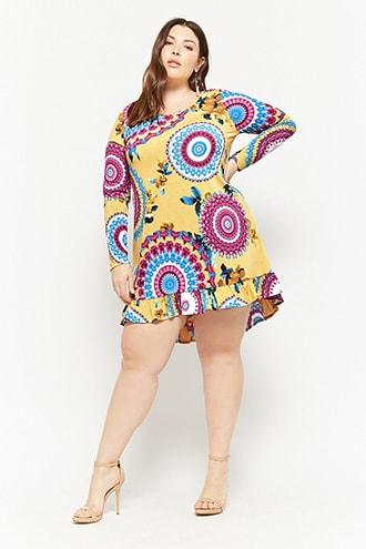 Forever21 Plus Size Medallion Print High-low Tunic