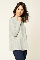 Forever21 Women's  Heather Grey Marled Knit Sweater