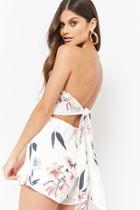 Forever21 Floral Strapless Romper