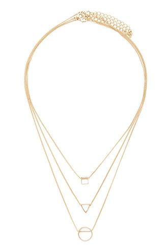 Forever21 Geo Charm Necklace Set