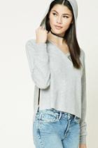 Forever21 Fleece Side-slit Hoodie