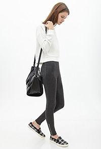 Forever21 Zippered Ankle Leggings