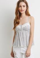 Forever21 Crochet-trimmed Floral Print Cami