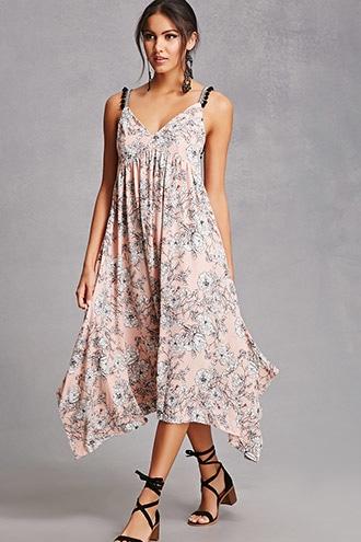 Forever21 Floral Pom Pom Maxi Dress