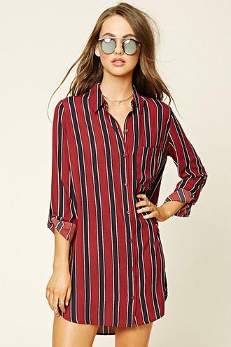 Forever21 Striped Shirt Dress
