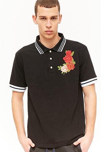 Forever21 Karter Collection Embroidered Polo Shirt
