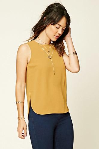 Love21 Women's  Ginger Contemporary Dolphin Hem Top