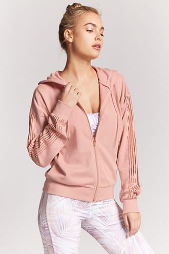 Forever21 Active French Terry Stripe Jacket