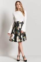 Forever21 Brocade Floral Skirt