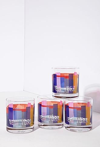 Forever21 Sisters Of Los Angeles New York Rocks Glasses Set