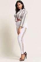 Forever21 Plus Size Crisscross Panel Jeans