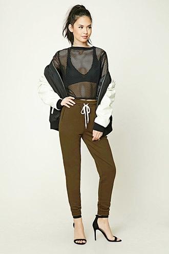 Forever21 Women's  Golden Haze Fleece Knit Sweatpants
