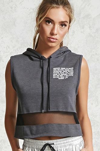 Forever21 Active Graphic Fleece Hoodie