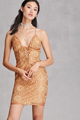 Forever21 Women's  Saints And Secrets Lace Dress