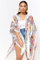 Forever21 Plus Size Woven Heart Floral Open-front Cardigan