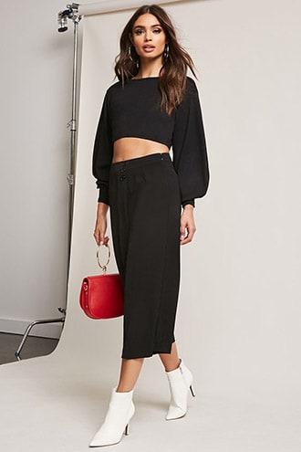 Forever21 High-waist Buttoned Culottes