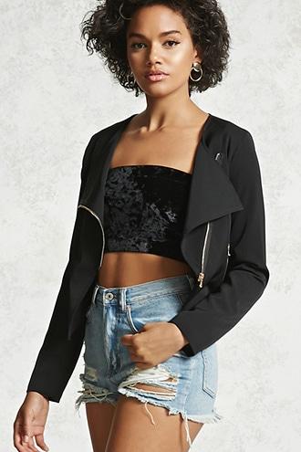 Forever21 Cropped Moto-inspired Jacket