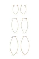 Forever21 Braided Oval Hoop Earring Set