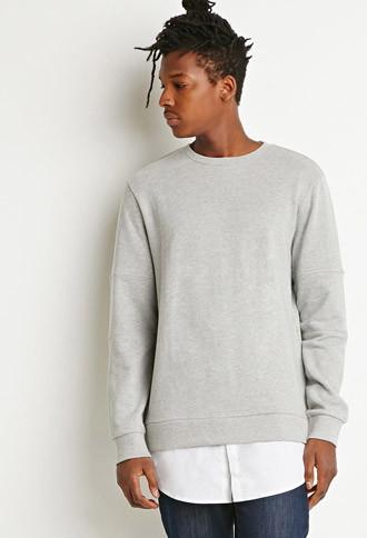 21 Men Layered-hem Sweatshirt