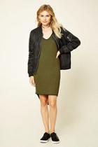 Love21 Women's  Olive & Black Contemporary High-low Dress