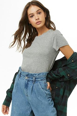 Forever21 Heather Knit Basic Tee