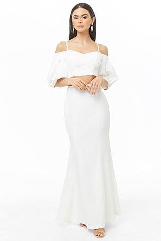 Forever21 Crop Top & Mermaid Skirt Set