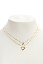 Forever21 Triangle Pendant Layer Necklace