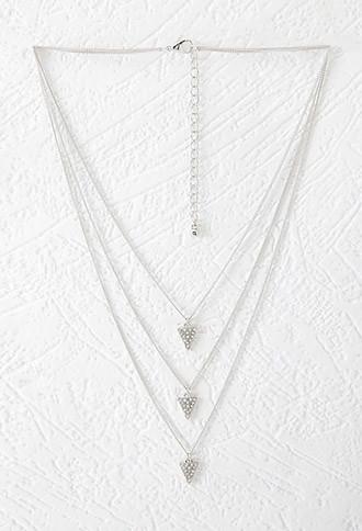 Forever21 Triangle Charm Layered Necklace