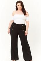 Forever21 Plus Size Double-breasted Palazzo Pants