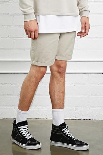 21 Men Men's  Clean Wash Denim Shorts