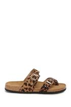 Forever21 Yoki Faux Suede Leopard Print Thong Sandals