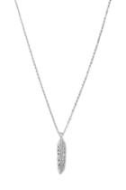 Forever21 B.silver Feather Charm Necklace