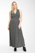 Forever21 Striped Surplice Maxi Dress