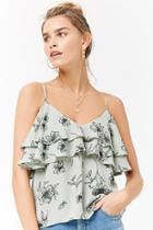 Forever21 Open-shoulder Ruffle Cami Top