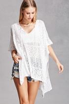 Forever21 Woven Heart Open-knit Top