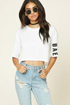 Forever21 Women's  Bae Graphic Crop Top