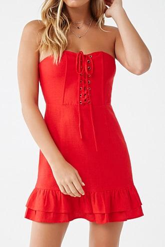 Forever21 Linen-blend Tube Dress